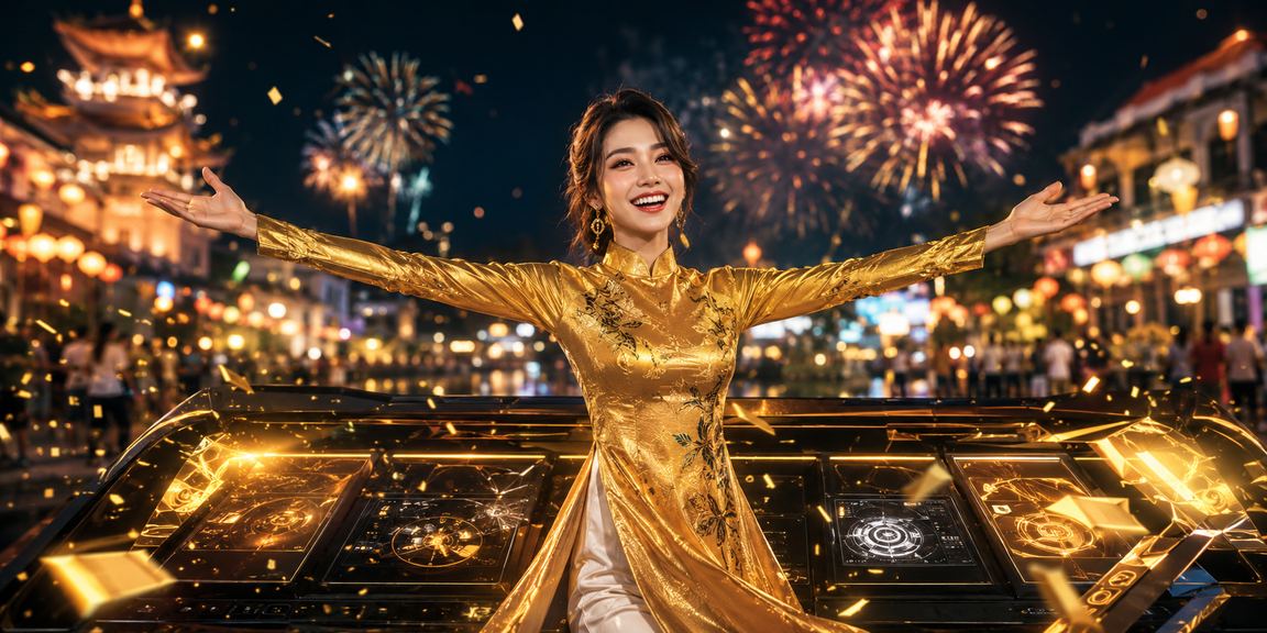 Người dùng Phú Quốc mặc áo dài trải nghiệm esports và cá cược trực tuyến