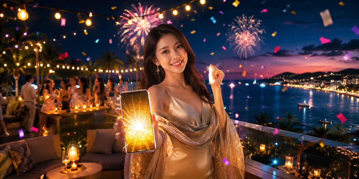 Người dùng Phú Quốc xem thông tin sự kiện thể thao trên điện thoại bên bãi biển